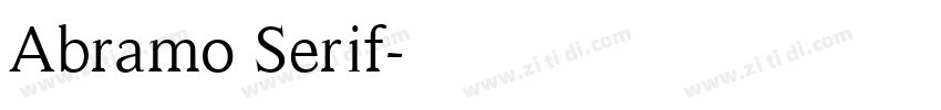 Abramo Serif字体转换